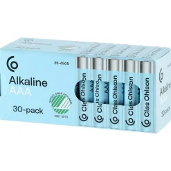 AAA/LR03-batterier, alkaliska, 30-pack