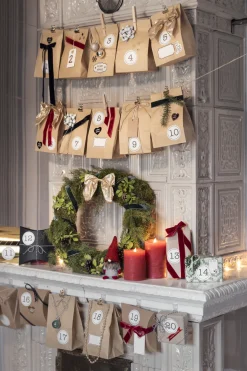 Adventskalender påsar med etiketter 1–24