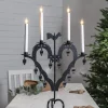 Adventsljusstake Tupp LED 4-armad, svart metall
