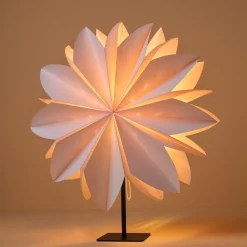 Adventsstjärna blomma papper 50 cm vit, Northlight