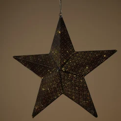 Adventsstjärna LED metall svart guld, Northlight, 54 cm