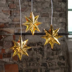 Adventsstjärna metall mässing mini, 25 cm, Star Trading