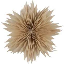 Adventsstjärna veckat papper beige 50 cm Northlight