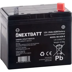 AGM-batteri 12 V, 25 Ah U1R