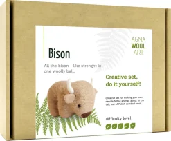 Agna Wool Art Kit filtad ull, bison, 10 cm