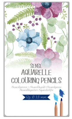 Akvarellpennor Sense 12-pack