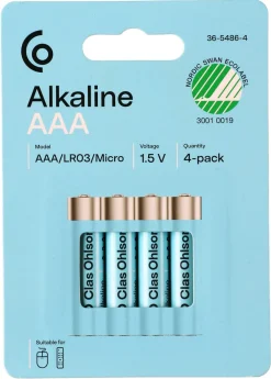Alkaliskt batteri AAA/LR03 Clas Ohlson