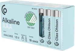 Alkaliskt batteri AAA/LR03 18-pack Clas Ohlson