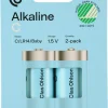 Alkaliskt batteri C/LR14 Clas Ohlson, 2-pack