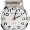 Analog armbandsklocka för dam och herr, silver