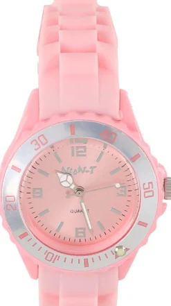 Analog barnklocka, rosa armband