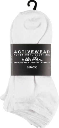 Ankelstrumpor vita, 5-pack