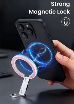 Anmiki glitter ringhållare magnet med mobilgrepp, mobilställ