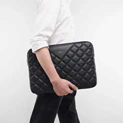 Anmiki quiltat datorfodral 14 tum universalt svart