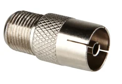 Antennkabeladapter F-kontakt hona - antennpropp hona