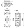 Apparatdosa dubbel ELKO Flexi+ 2-facks