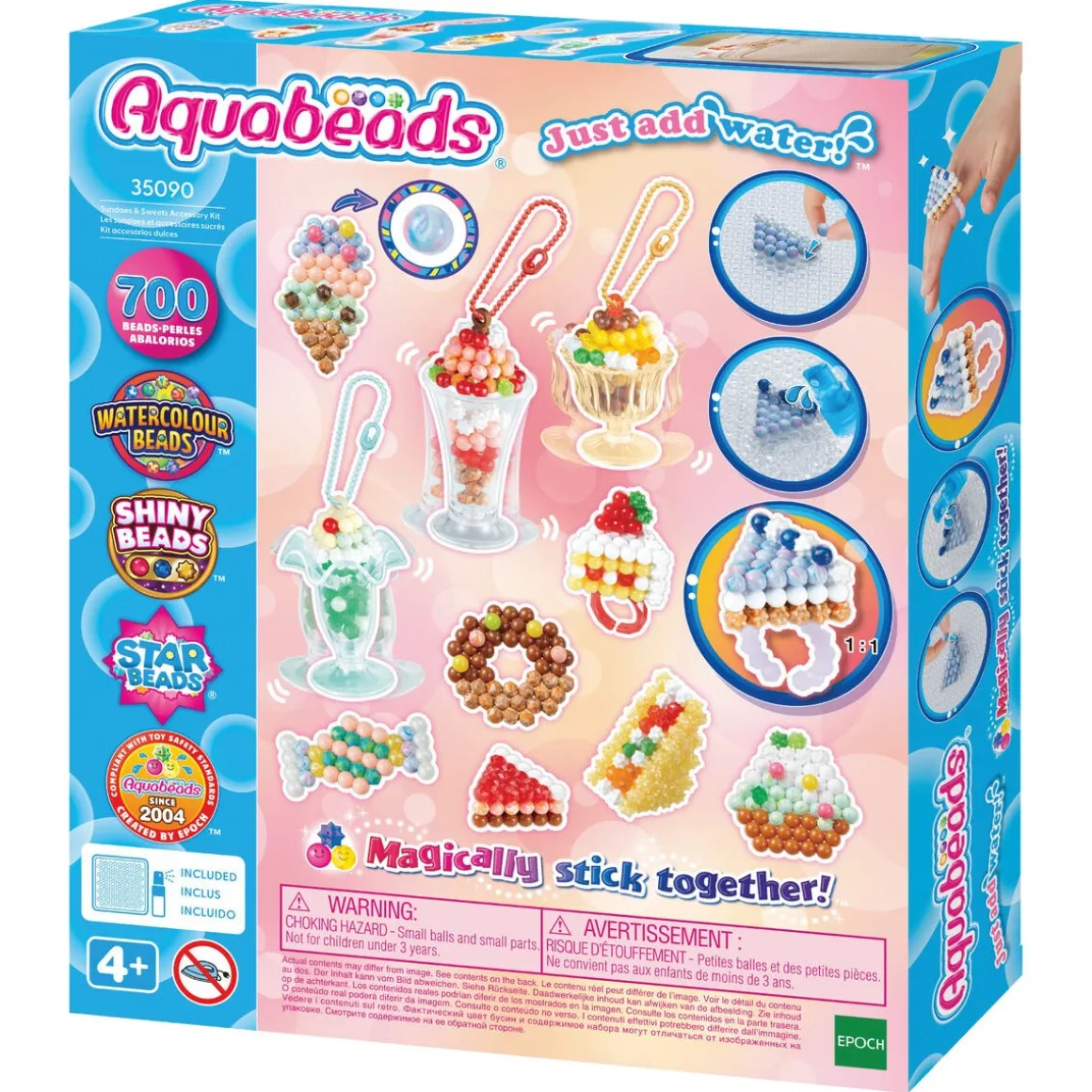 Aquabeads Sweet Accessory Set sötsaker, 700 vattenpärlor, från 4 år