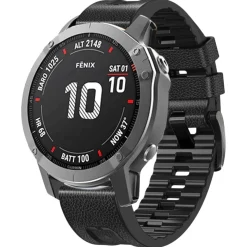Armband för Garmin 26 mm, läder och silikon