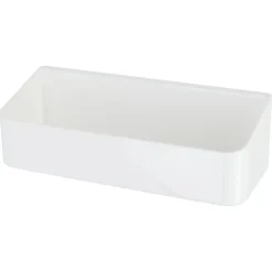 Badrumshylla plast vägg självhäftande 24 x 9,5 x 7,6 cm, vit