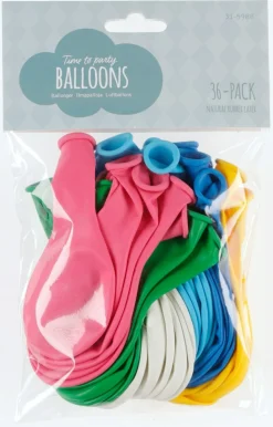 Ballonger blandade färger mix 36-pack
