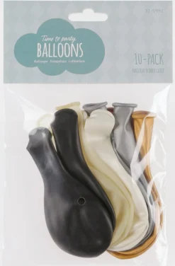 Ballonger guld & silver mix 10-pack