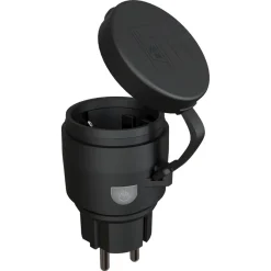 Batteridriven rörelsesensor och eluttag, utomhus