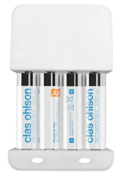 Batteriladdare med 4 x HR6-batterier