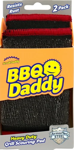 BBQ Daddy Steel Scouring Pad stålsvamp för grill, 2-pack