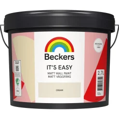 Beckers Its Easy Matt väggfärg inomhus, 2,7 liter