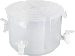 Behållare med 4 tappkranar, lock och snurrbricka, 5,5 liter