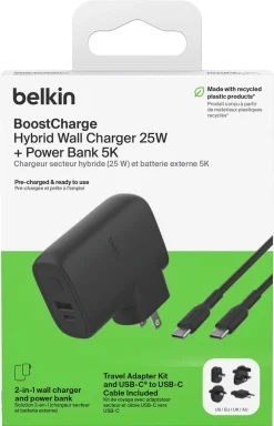 Belkin BoostCharge reseladdare (25 W) och powerbank 5K