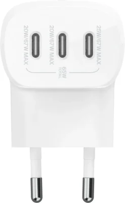 Belkin BoostCharge snabbladdare USB-C 67W, 3 portar