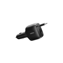 Belkin BoostCharge snabbladdare bil, USB-A, USB-C, 75 W