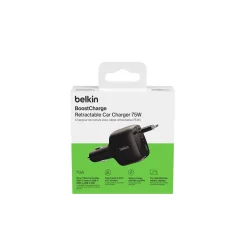 Belkin BoostCharge snabbladdare bil, USB-A, USB-C, 75 W