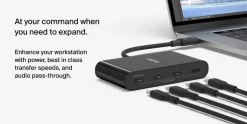 Belkin Connect USB-C till 4-Port USB-C Hub, 100 W