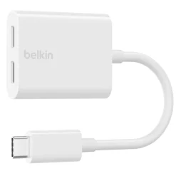Belkin Rockstar USB-C till 2 x USB-C adapter, vit