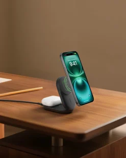 Belkin UltraCharge 2 in 1 Qi2-laddare, 25 W