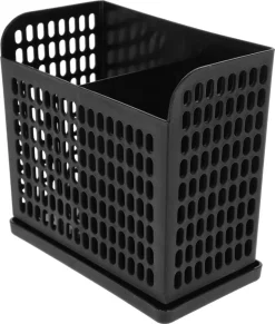 Bestickkorg plast, 2 fack, svart