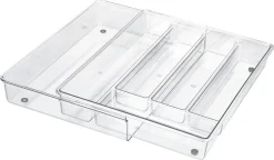 Besticklåda plast justerbar, 29-50 x 36,5 x 5,5 cm