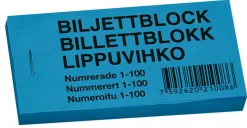 Biljettblock 1-100
