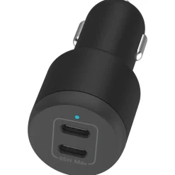 Billaddare 12 V mobil 2 x USB-C, 65 W
