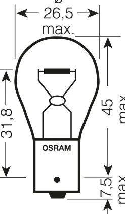 Billampa Osram BA15s, P21W