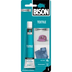 Bison Textile lim för textil, transparent textillim, 25 ml