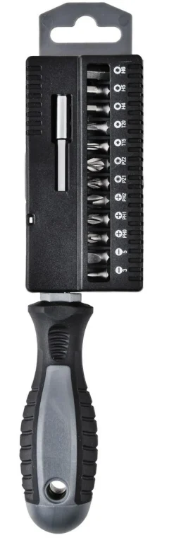 Bitsskruvmejsel med magnetisk bitshållare, 12 bits