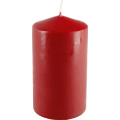 Blockljus stearin, röd, 6,7 cm i diameter