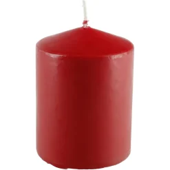 Blockljus stearin, röd, 6,7 cm i diameter