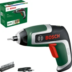 Bosch IXO 7 liten skruvdragare med 10 bits, laddbar