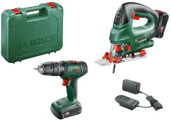 Bosch skruvdragare och sticksåg set med batteri
