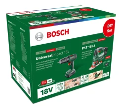 Bosch skruvdragare och sticksåg set med batteri