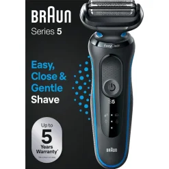 Braun Series 5 51-B1000s blå, rakapparat Wet & Dry